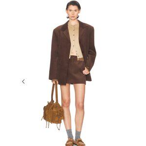 SEROYA Hera Corduroy Blazer Size Small Slate Brown